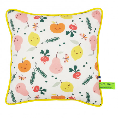 Coussin "Veggie". Cadeau de naissance original personnalisable et made in France. Nin-Nin