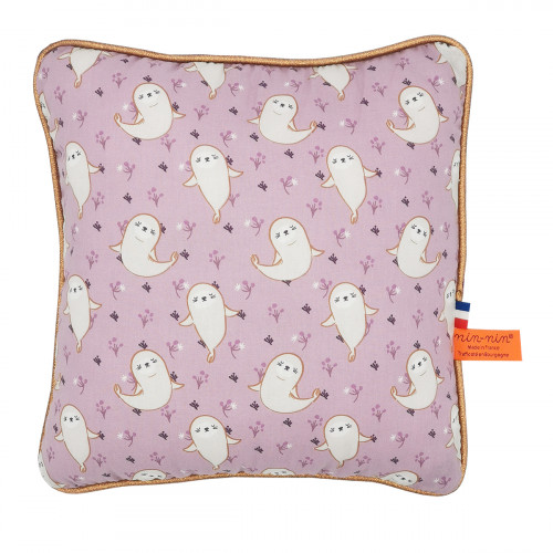 Coussin "What The Phoque". Cadeau de naissance original personnalisable et made in France. Nin-Nin