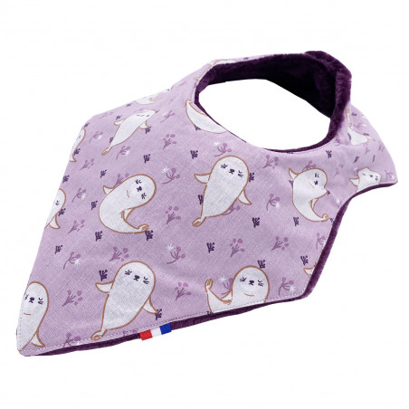 Bavoir bandana personnalisable "Le What The Phoque". Made in France. Nin-Nin