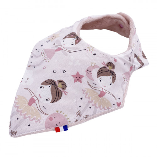 Bavoir bandana personnalisable "Le Clochette". Made in France. Nin-Nin