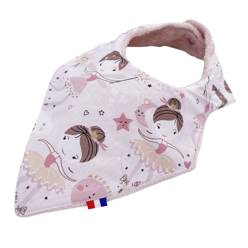 Bavoir bandana personnalisable "Le Clochette". Made in France. Nin-Nin Bavoir bandana personnalisable "Le Clochette". Made in France. Nin-Nin
