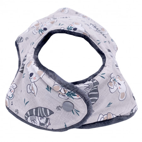 Pression bavoir bandana personnalisable "Le Raccoon". Made in France. Nin-Nin