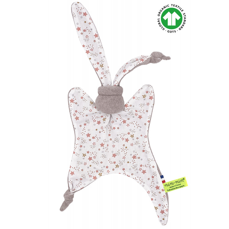 Doudou Bio Le Stars. Cadeau de naissance GOTS, original et made in France. Nin-Nin