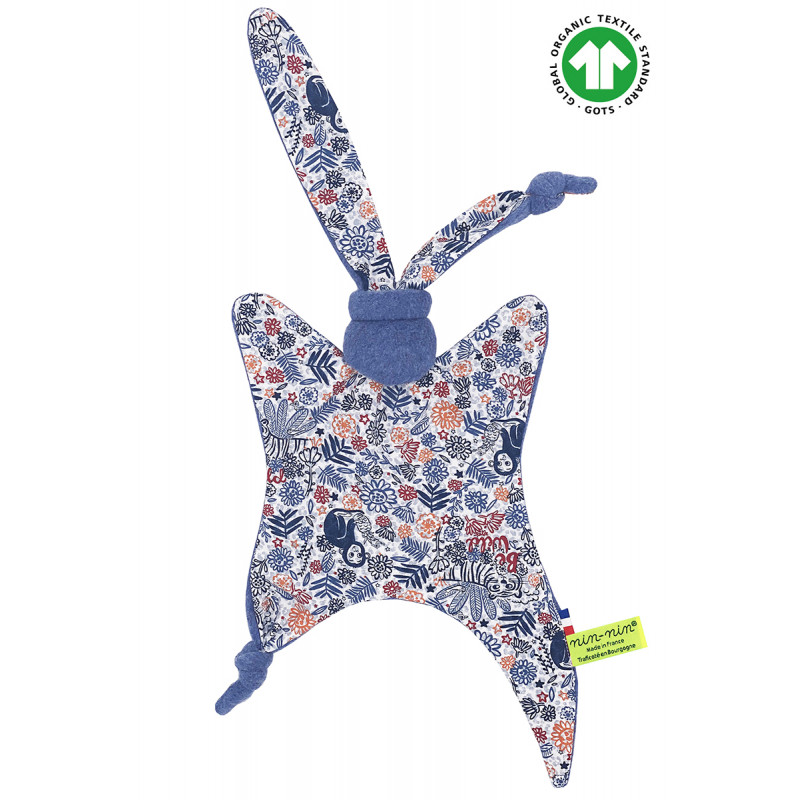 Doudou Bio Le Wild. Cadeau de naissance GOTS, original et made in France. Nin-Nin Doudou Bio Le Wild. Cadeau de naissance GOTS, original et made in France. Nin-Nin