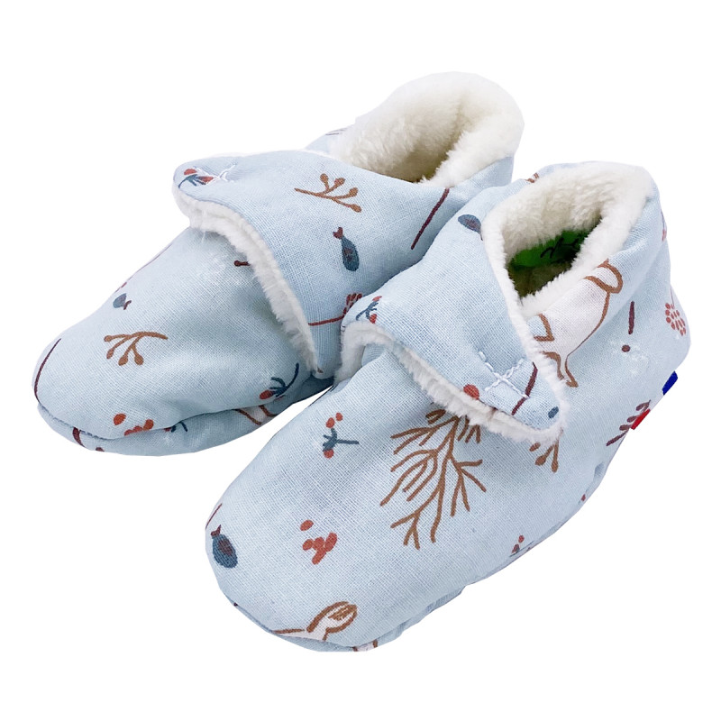 Chaussons bas "Le Bébé Phoque". Cadeau de Naissance Made in France nourrisson. Doudou Nin-Nin