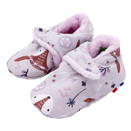 Chaussons bas "Le Bohème". Cadeau de Naissance Made in France nourrisson. Doudou Nin-Nin