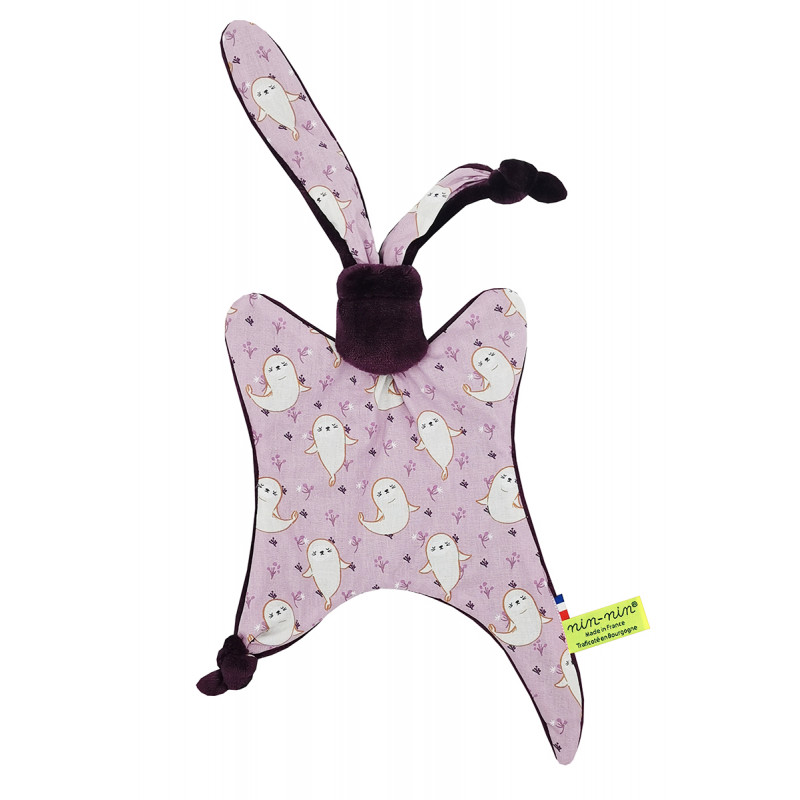 Doudou Le What The Phoque. Cadeau de naissance personnalisé et made in France. Doudou Nin-Nin Doudou Le What The Phoque. Cadeau de naissance personnalisé et made in France. Doudou Nin-Nin