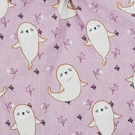 Tissu doudou Le What The Phoque. Cadeau de naissance personnalisé et made in France. Doudou Nin-Nin