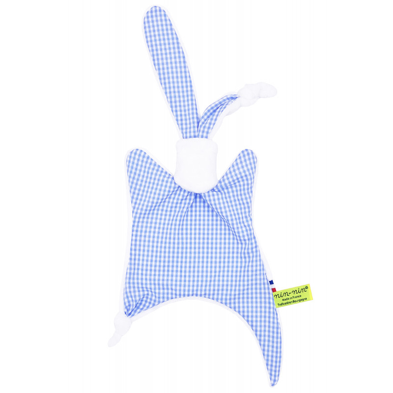 Doudou personnalisé Le Vichy Bleu. Made in France Doudou personnalisé Le Vichy Bleu. Made in France