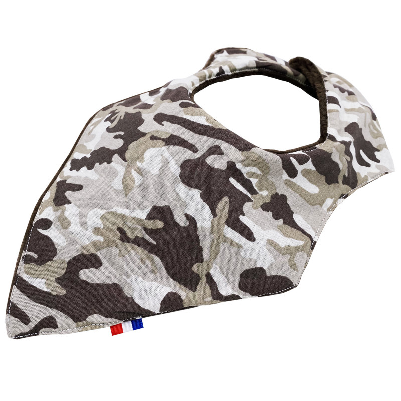 Bavoir bandana personnalisable "Le Commando". Made in France. Nin-Nin Bavoir bandana personnalisable "Le Commando". Made in France. Nin-Nin