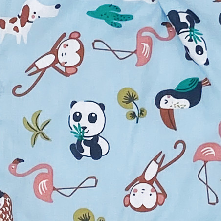 Tissu doudou L'Explorateur Curry. Cadeau de naissance personnalisé et made in France. Doudou Nin-Nin