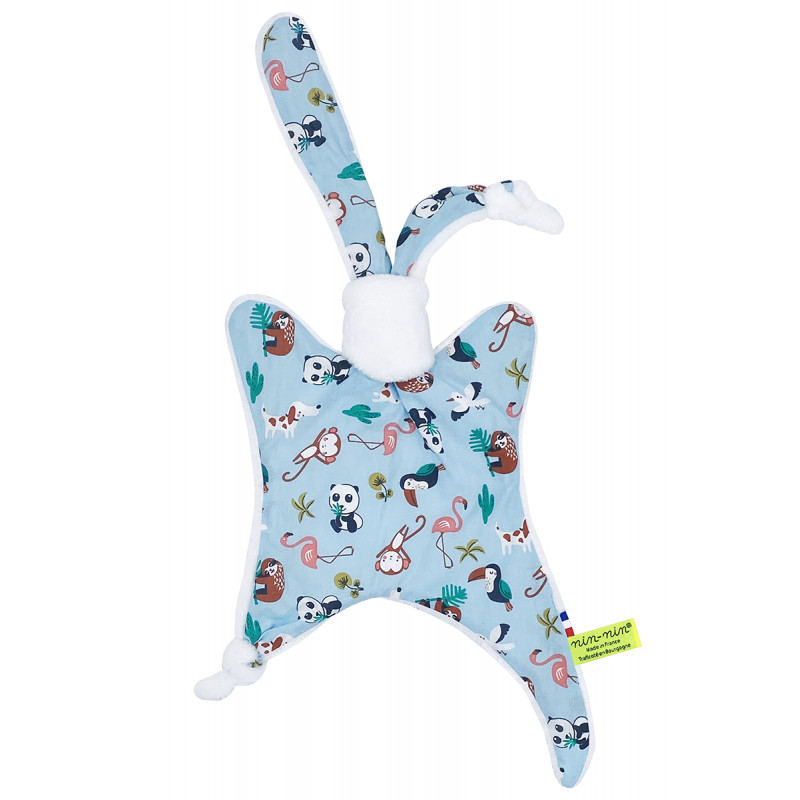 Doudou L'Explorateur Blanc. Cadeau de naissance personnalisé et made in France. Doudou Nin-Nin Doudou L'Explorateur Blanc. Cadeau de naissance personnalisé et made in France. Doudou Nin-Nin
