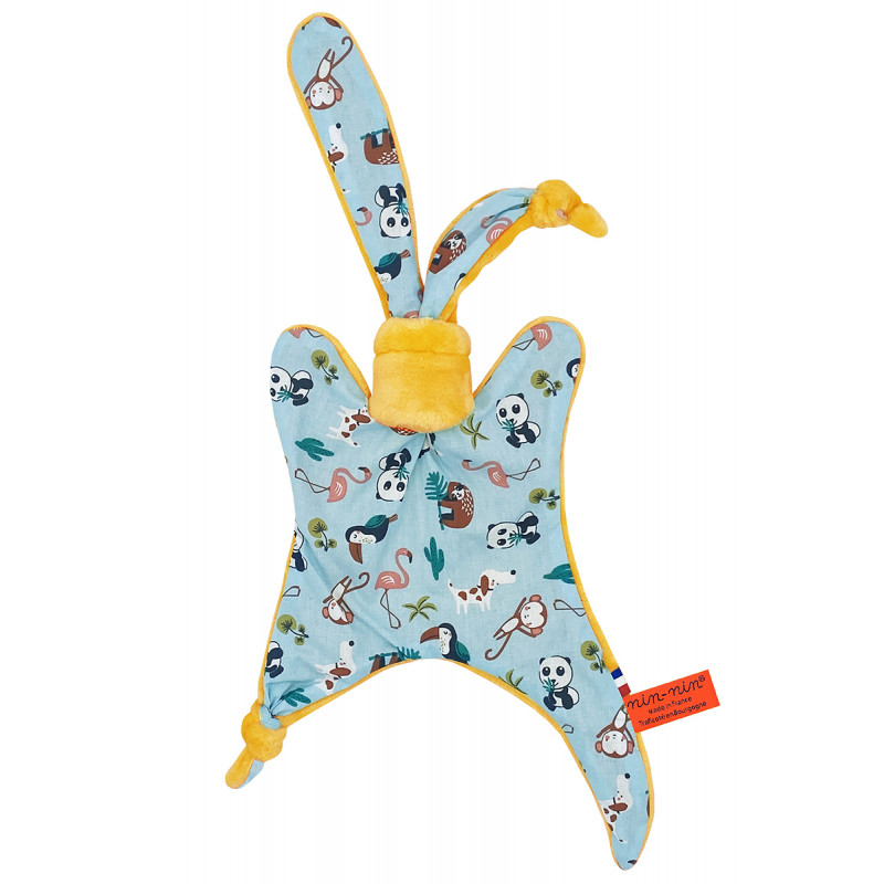 Doudou L'Explorateur Curry. Cadeau de naissance personnalisé et made in France. Doudou Nin-Nin Doudou L'Explorateur Curry. Cadeau de naissance personnalisé et made in France. Doudou Nin-Nin