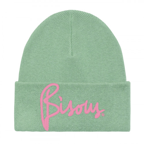 Bonnet Adulte "Bisous" Menthe. Bonnet fabriqué en France. Nin-Nin