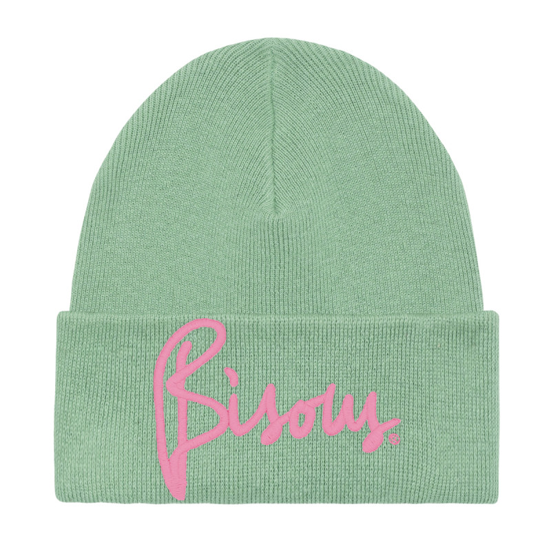 Bonnet Adulte "Bisous" Menthe. Bonnet fabriqué en France. Nin-Nin Bonnet Adulte "Bisous" Menthe. Bonnet fabriqué en France. Nin-Nin