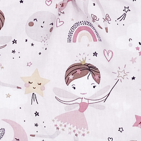Tissu doudou Le Clochette. Cadeau de naissance personnalisé et made in France. Doudou Nin-Nin