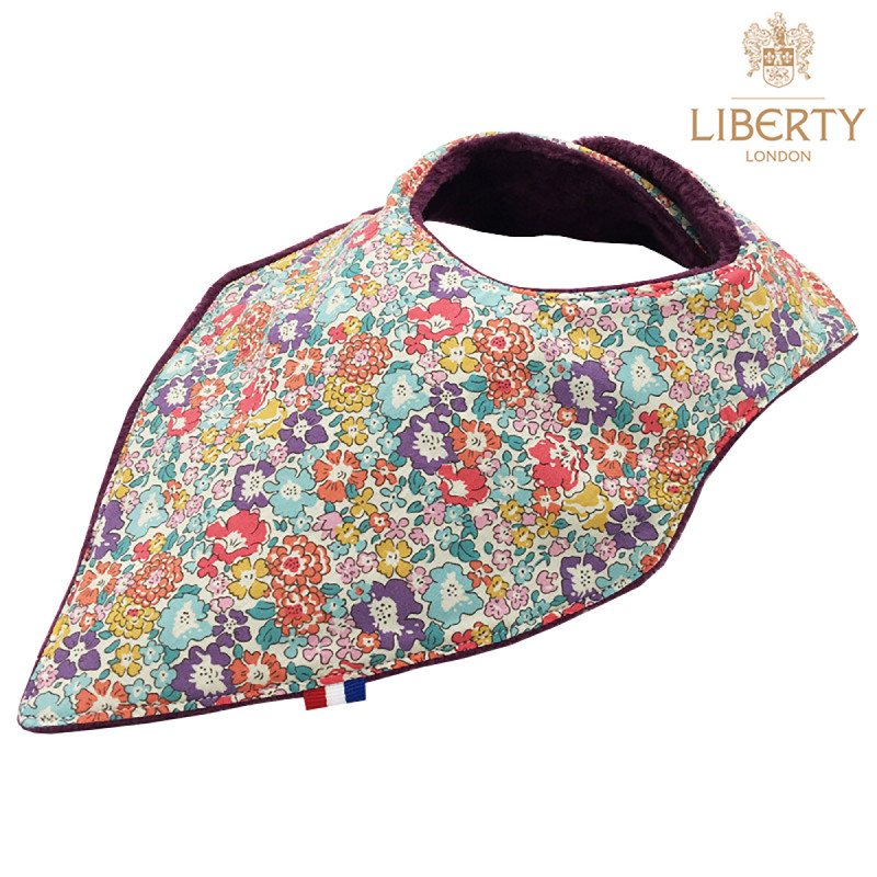 Bavoir bandana personnalisable Victoira Liberty of London. Made in France. Nin-Nin Bavoir bandana personnalisable Victoira Liberty of London. Made in France. Nin-Nin