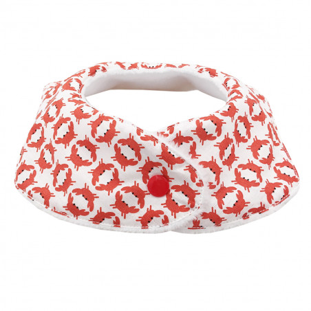 Pression Bavoir bandana personnalisable Crabe. Made in France. Nin-Nin