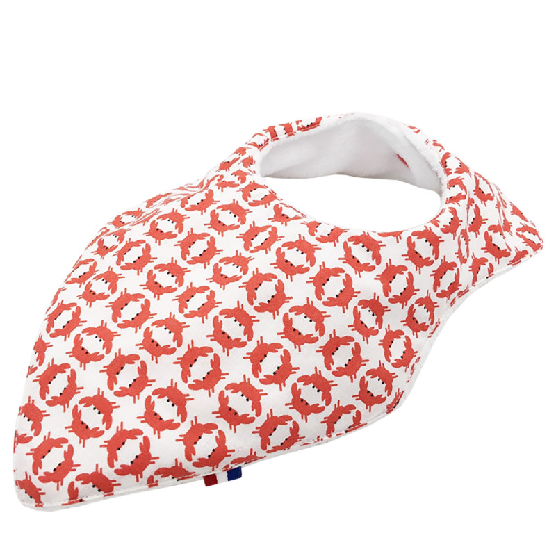 Bavoir bandana personnalisable Crabe. Made in France. Nin-Nin