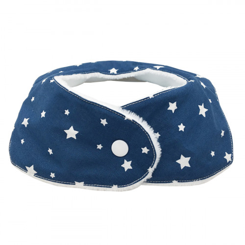 Pression Bavoir bandana personnalisable "Le Indigo". Made in France. Nin-Nin