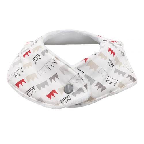 Pression Bavoir bandana personnalisable "Le Roi". Made in France. Nin-Nin