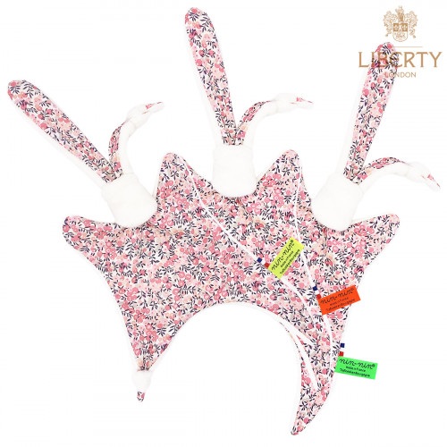 Etiquette doudou Le Chelsea Liberty of London. Cadeau de naissance personnalisé et made in France. Doudou Nin-Nin