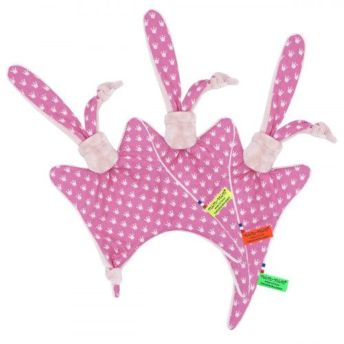 Etiquette doudou Le Princesse. Cadeau de naissance personnalisé et made in France. Doudou Nin-Nin