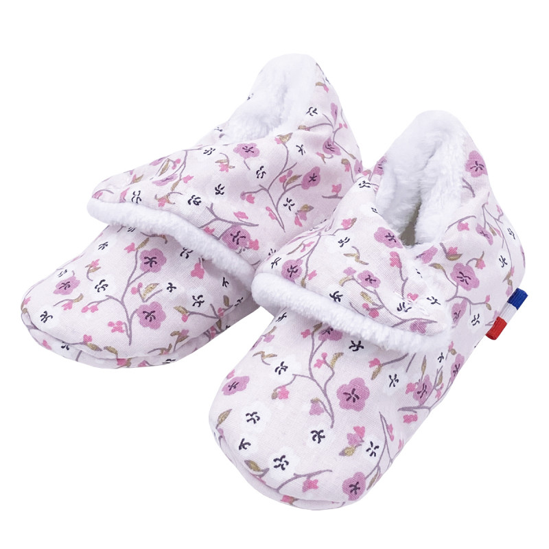 Chaussons bas "Le Adèle". Cadeau de Naissance Made in France nourrisson. Doudou Nin-Nin