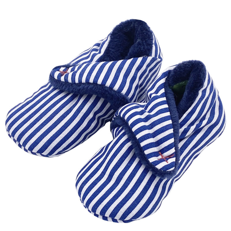 Chaussons bas "Le Jean Paul". Cadeau de Naissance Made in France nourrisson. Doudou Nin-Nin