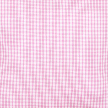 Tissu coussin "Vichy Rose". Cadeau de naissance original personnalisable et made in France. Nin-Nin