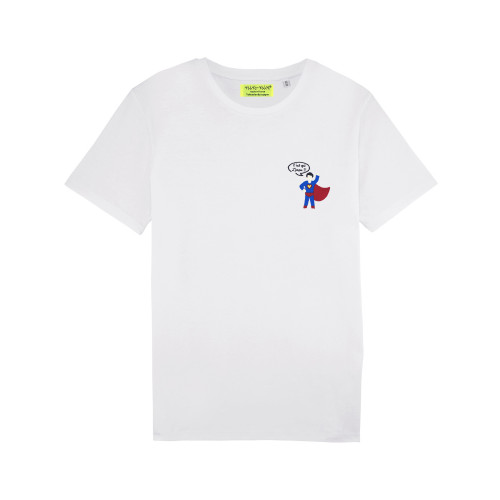 T-SHIRT HOMME "C'est qui L'papa ?!" BLANC