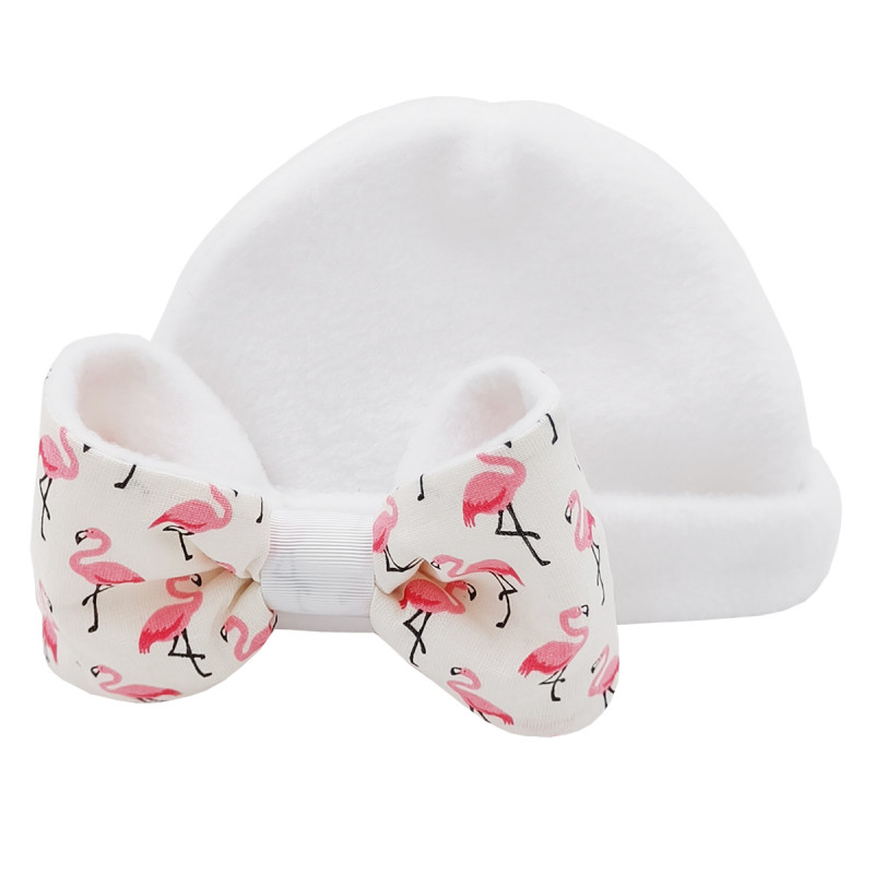 Bonnet gros nœud pour fille Le Flamant Rose. Fabrication Française Bonnet gros nœud pour fille Le Flamant Rose. Fabrication Française