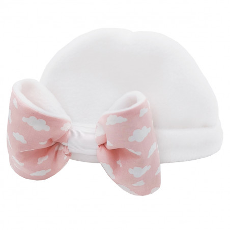 Bonnet gros nœud pour fille Le Nuage Rose Fabrication Française