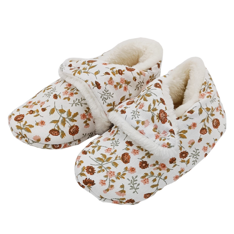 Chaussons bas "Le Simone". Cadeau de Naissance Made in France nourrisson. Doudou Nin-Nin