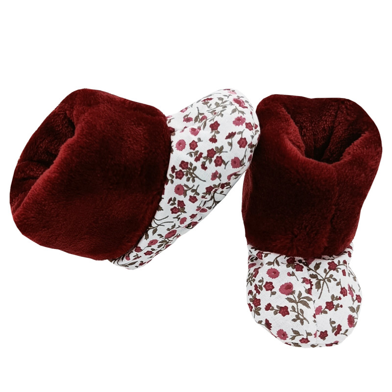 Chaussons hauts botton "Le Nicole" pour bébé. Cadeau de Naissance Made in France. Nin-Nin Chaussons hauts botton "Le Nicole" pour bébé. Cadeau de Naissance Made in France. Nin-Nin