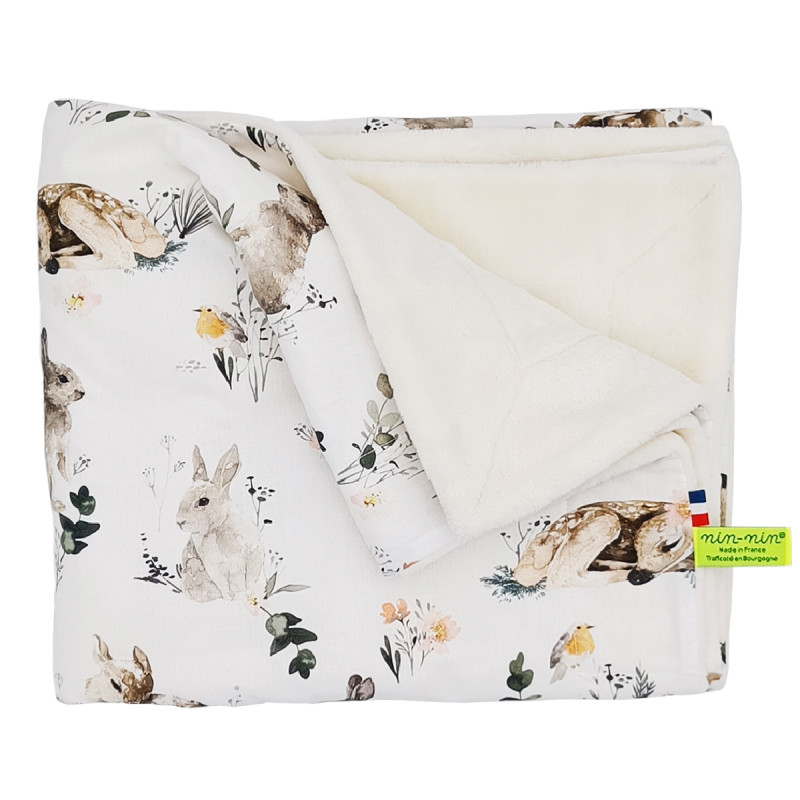 Plaid L'Aquarelle Beige personnalisable pour bébé. Couverture fabriquée en France. Plaid L'Aquarelle Beige personnalisable pour bébé. Couverture fabriquée en France.