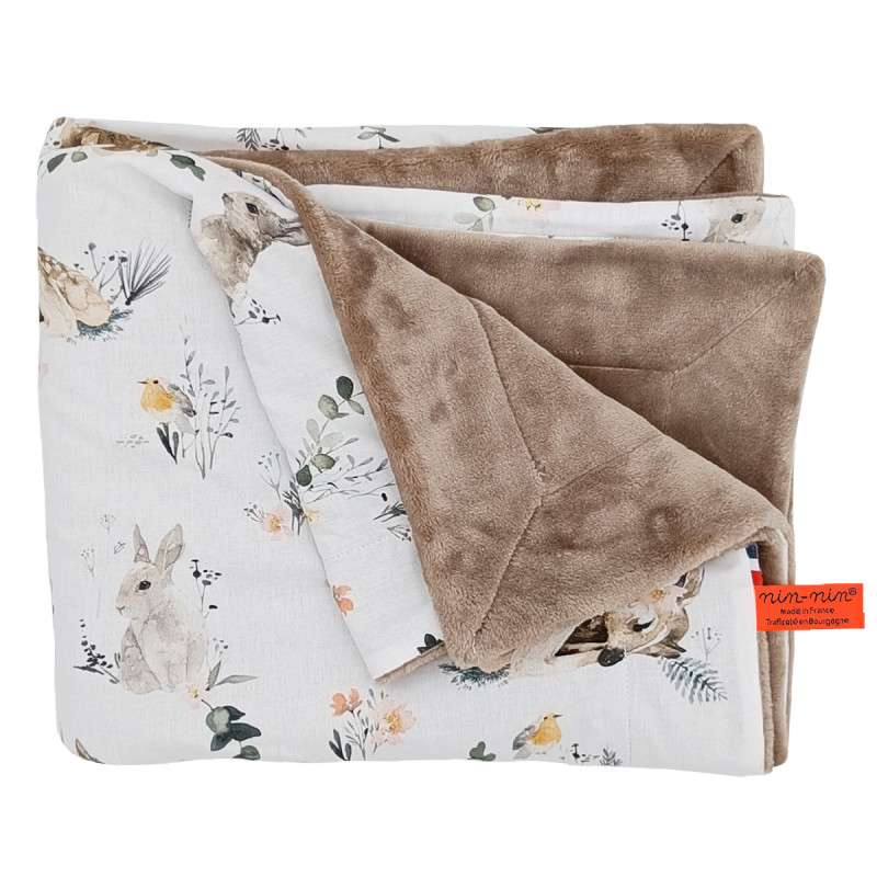 Plaid L'Aquarelle Camel personnalisable pour bébé. Couverture fabriquée en France. Plaid L'Aquarelle Camel personnalisable pour bébé. Couverture fabriquée en France.