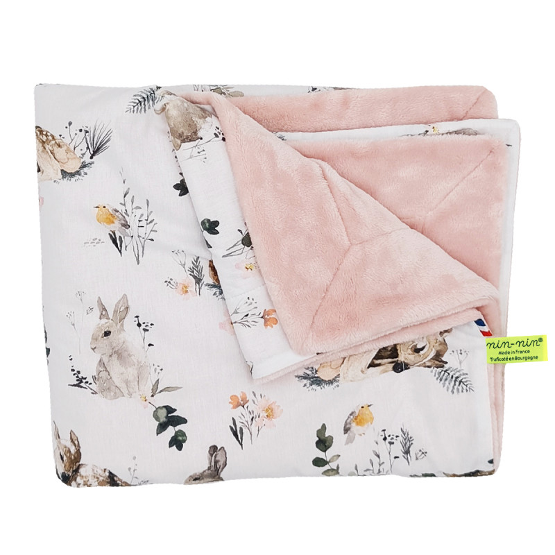 Plaid L'Aquarelle Rose personnalisable pour bébé. Couverture fabriquée en France. Plaid L'Aquarelle Rose personnalisable pour bébé. Couverture fabriquée en France.