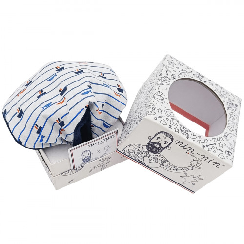 Boite cadeau doudou Le Polo. Cadeau de naissance personnalisé et made in France. Doudou Nin-Nin