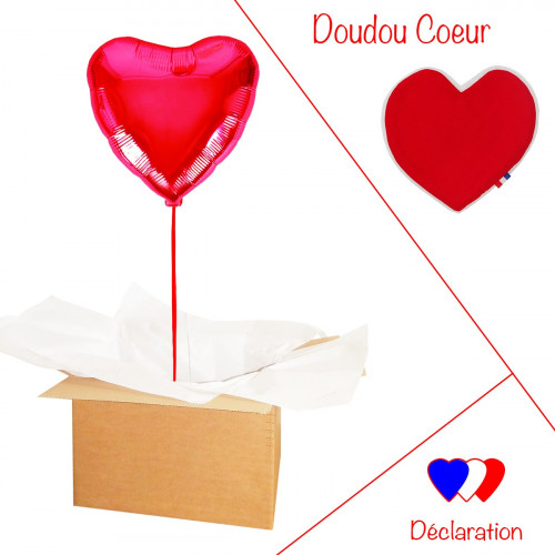 Ballon hélium cœur rouge LOVE