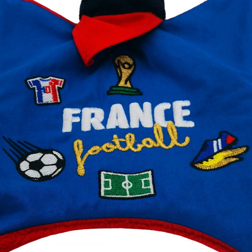Broderie doudou foot France. Cadeau de naissance personnalisé et made in France. Doudou Nin-Nin