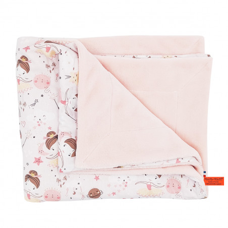Plaid Le Clochette personnalisable pour bébé. Couverture fabriquée en France.