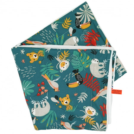 Couverture Le Tropical personnalisable pour bébé. Couverture fabriquée en France.