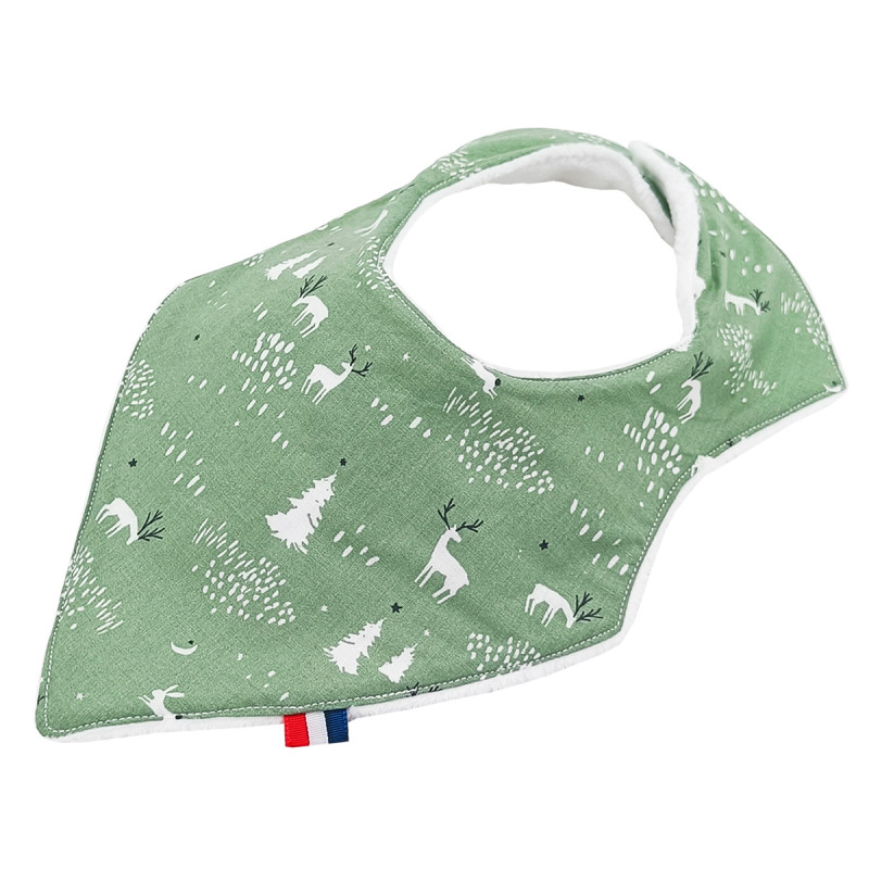 Bavoir bandana "Rudolph". Made in France. Nin-Nin