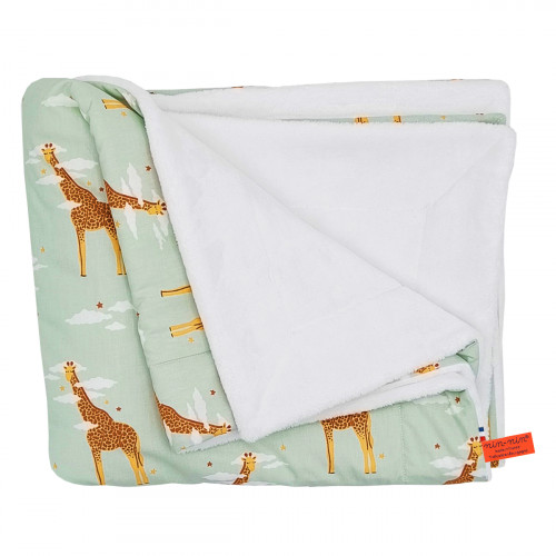 Plaid Le Girafe personnalisable pour bébé. Couverture fabriquée en France.