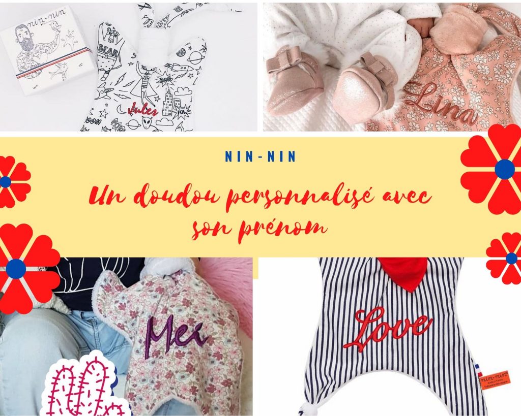 Doudou personnalisé avec prénom de l'enfant